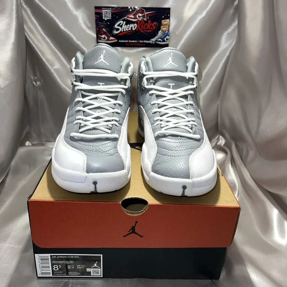 Jordan 12 Retro Size 8.5‎ Stealth/White-Cool Grey CT8013-015 | Preloved, OG Box